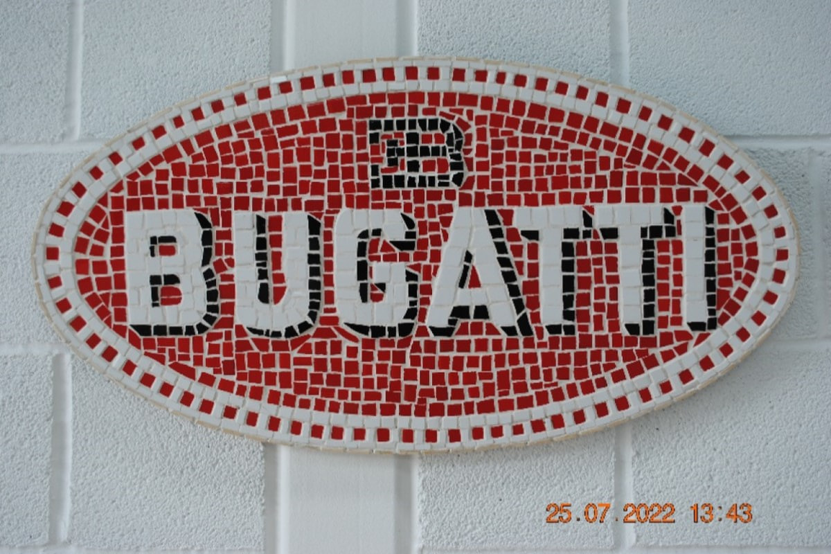 Bugatti tiled Mosacic Display Sign 